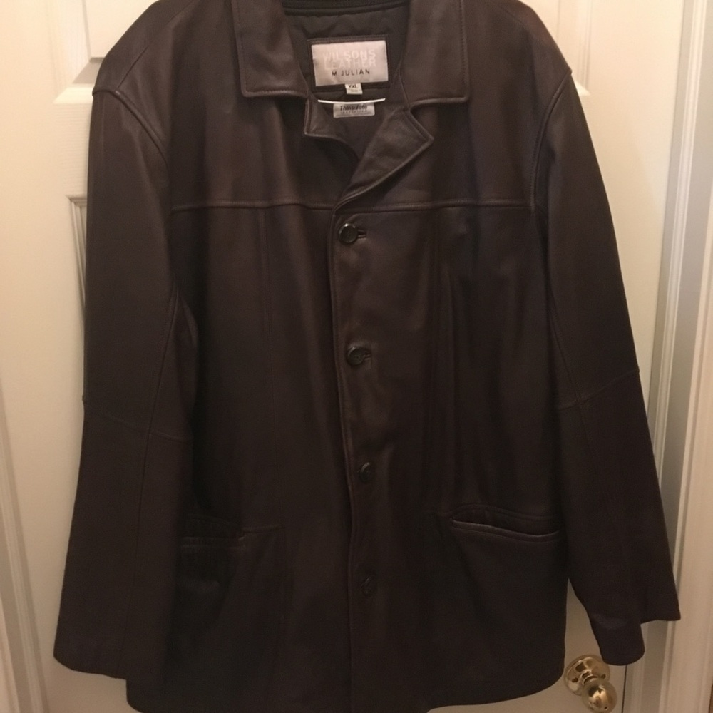 Wilsons Leather M. Julian brown leather coat